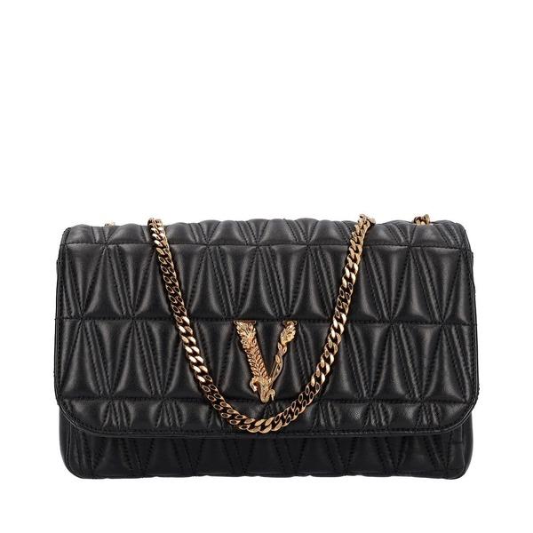 Leather Virtus Shoulder Bag Black