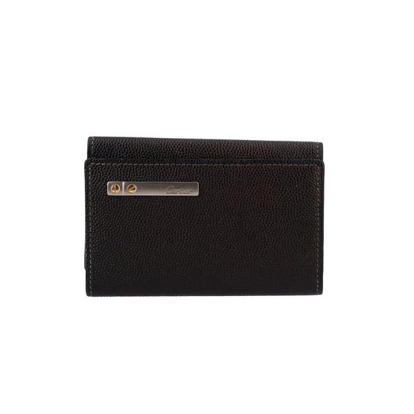 Leather Santos De Cartier Key Holder Black