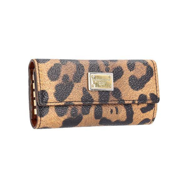 Canvas Key Holder Leopard Print