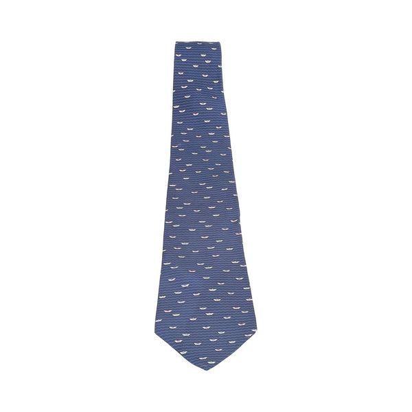 Silk Boat Tie Navy