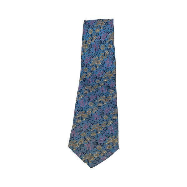 Silk Floral Tie Blue