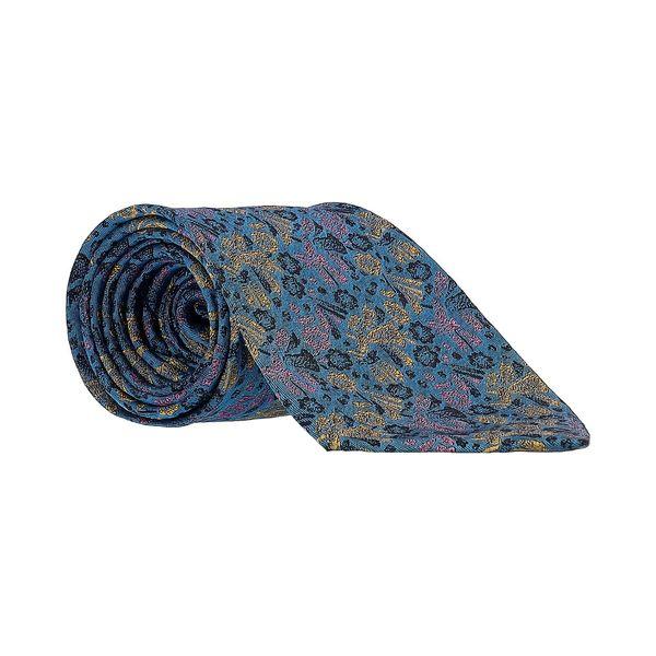 Silk Floral Tie Blue