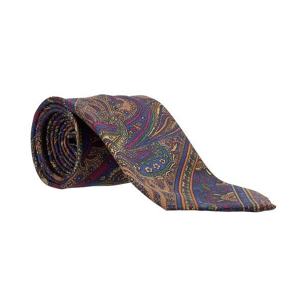 Vintage Silk Paisley Tie Brown/Blue