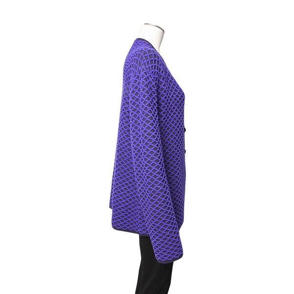 Viscose Blend Cardigan Purple/Black