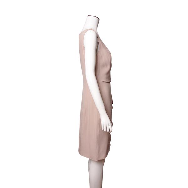 Polyester Sleeveless Dress Beige