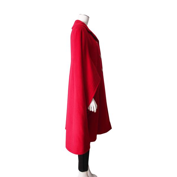 Vintage Wool Blend Coat Red