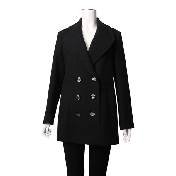 Wool Blend Coat Black