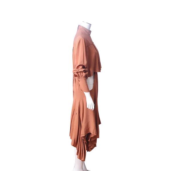 Silk Dress Brown