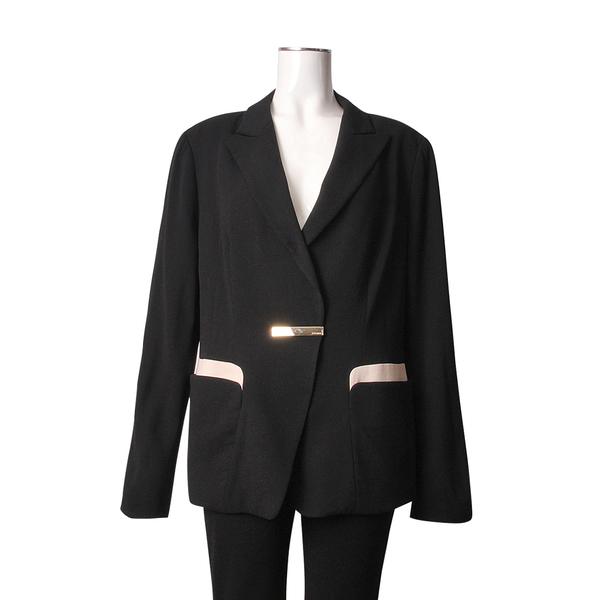 Wool Blazer Black/White