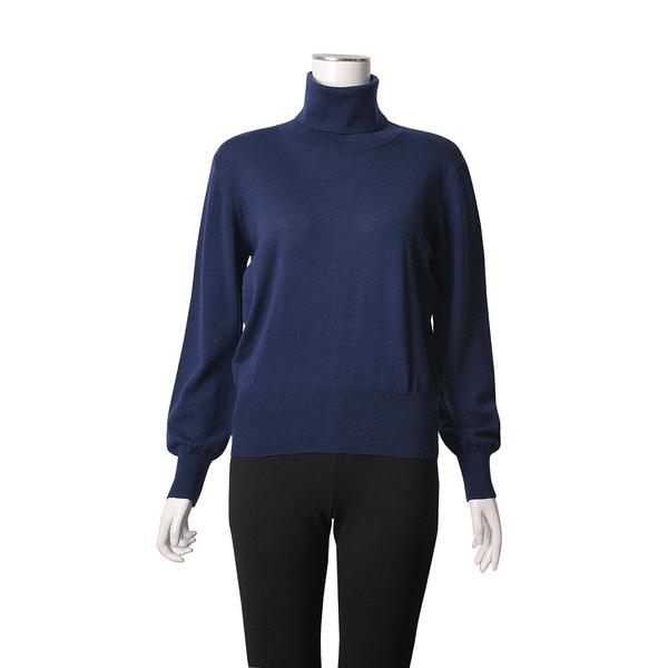 Wool Turtleneck Sweater Blue