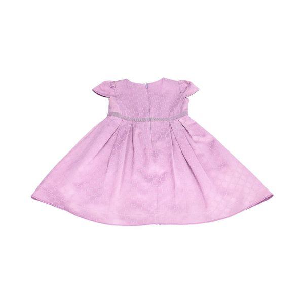 Cotton Blend Kids Dress Purple