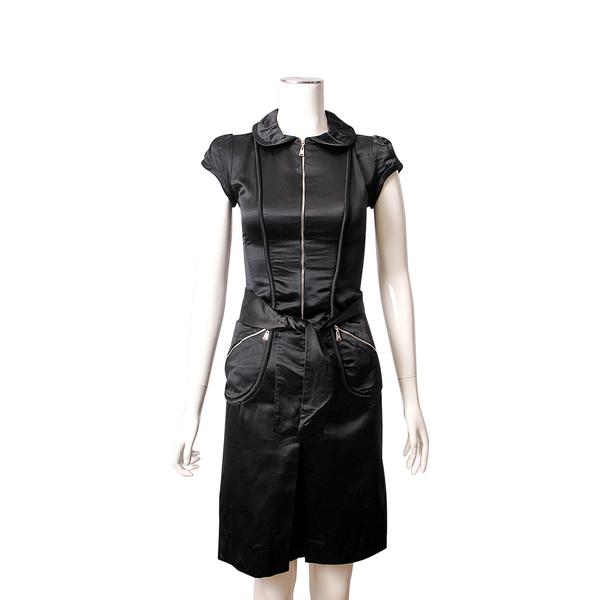 Vintage Satin Dress Black