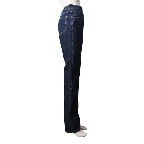 Cotton/Monogram Patch Jeans Blue