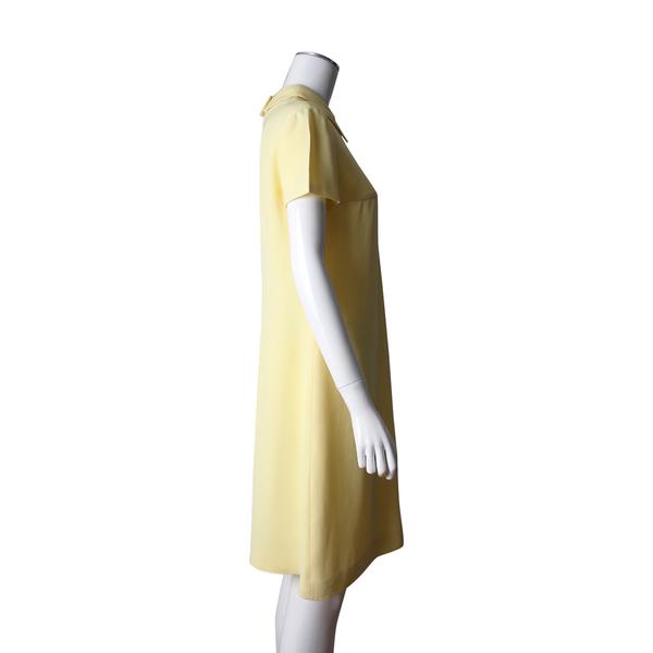 Acetate/Viscose Mini Dress Yellow