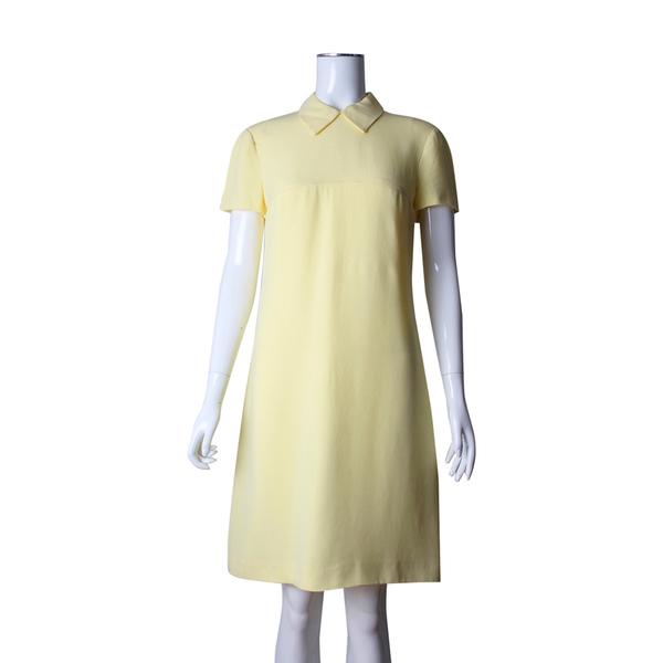 Acetate/Viscose Mini Dress Yellow