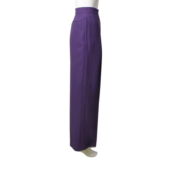 Silk Wide Leg Pants Purple