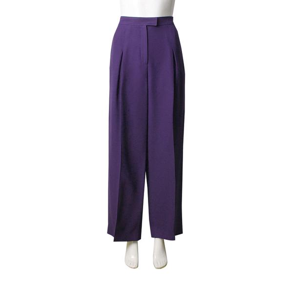 Silk Wide Leg Pants Purple