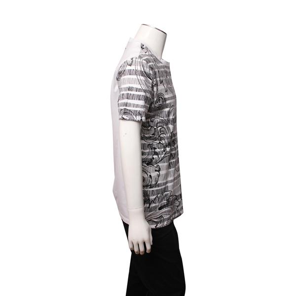 Cotton Printed T-Shirt White/Black