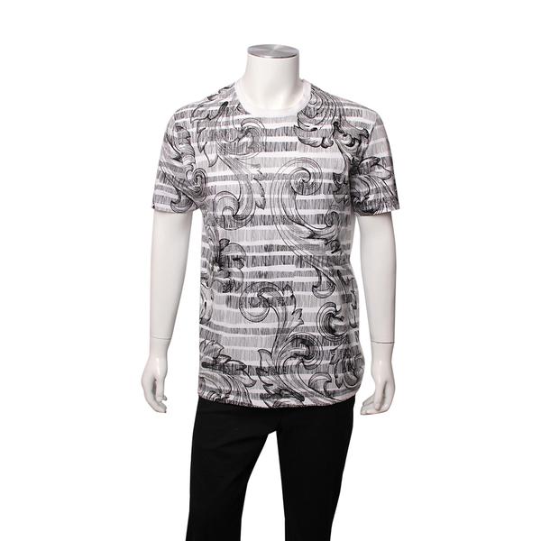 Cotton Printed T-Shirt White/Black