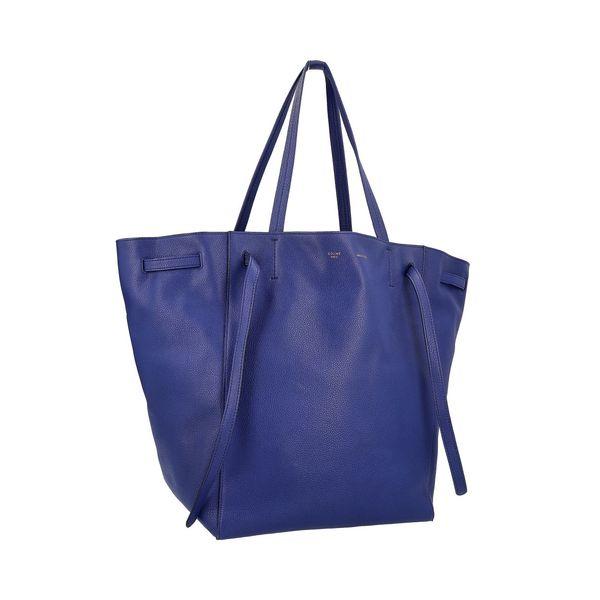 Leather Cabas Phantom Medium Tote Blue