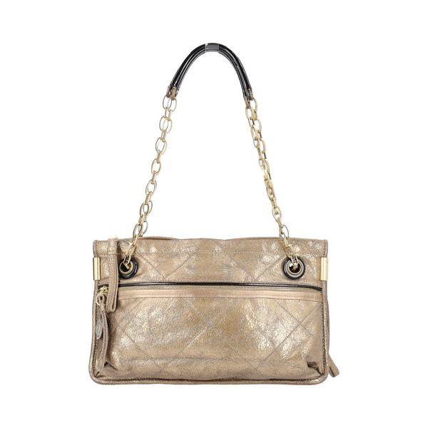 Leather Amalia Shoulder Bag Metallic Gold