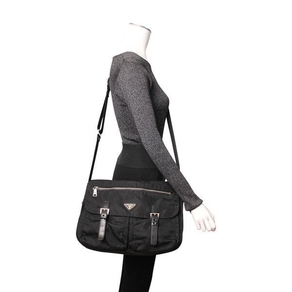 Re-Nylon Shoulder Bag Black