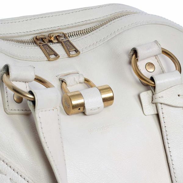 Ivory Leather Muse Top Handle Shoulder Bag