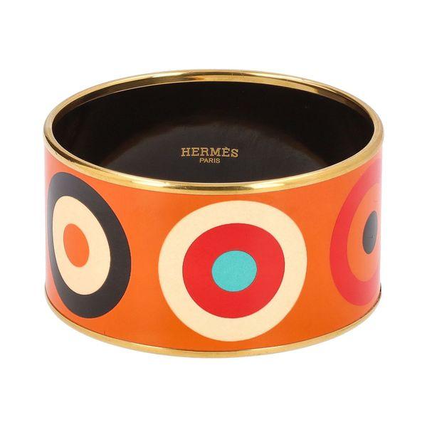 Enamel Dancing Circles Wide Bangle Multicolour