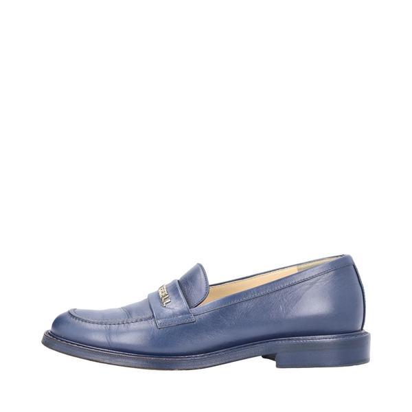 Leather Slip-On Loafers Blue - Limited Edition