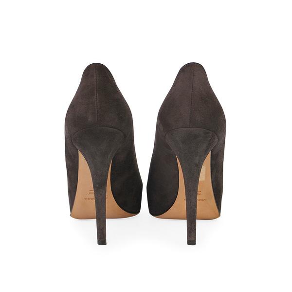 Suede Platform Pumps Grey