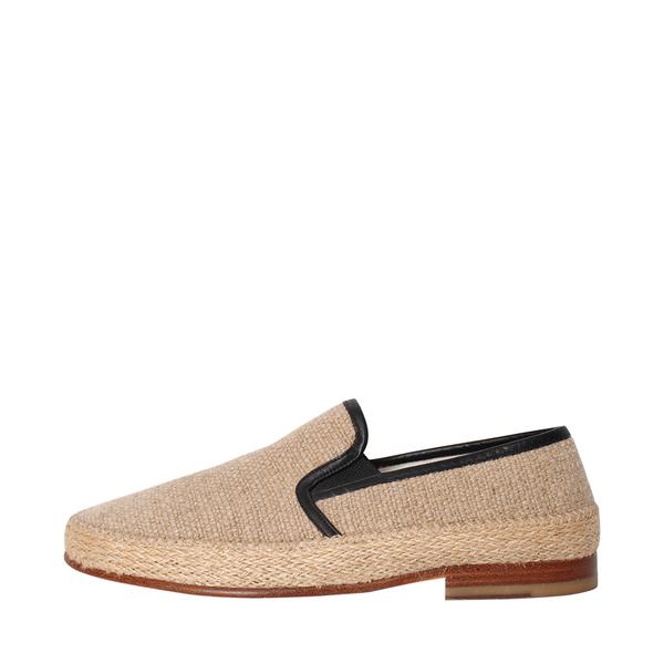 Raffia Loafers Beige