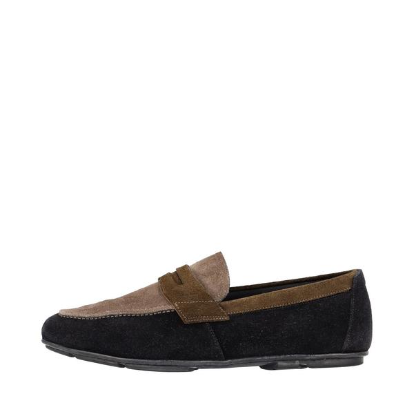 Suede Loafers Black/Brown