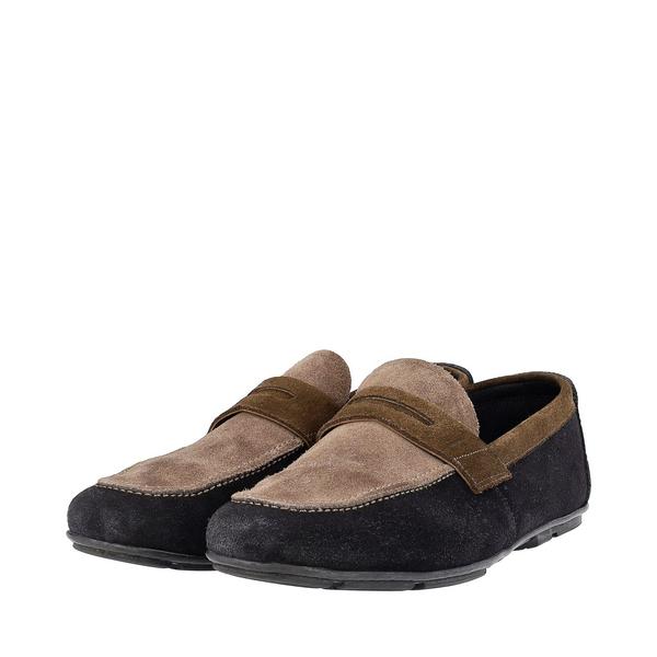 Suede Loafers Black/Brown