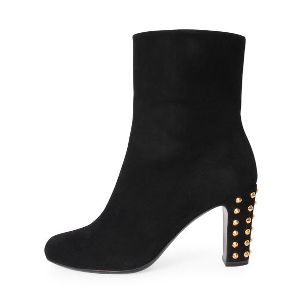 Suede Melville Studded Ankle Boots Black