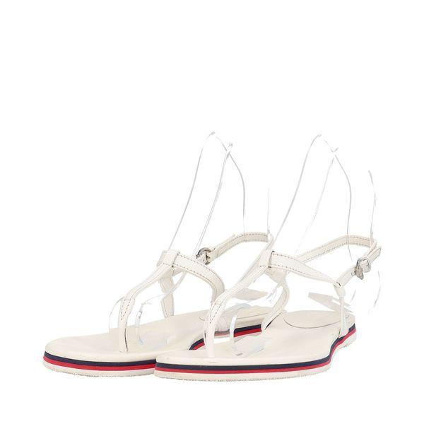 Leather Thong Sandals White