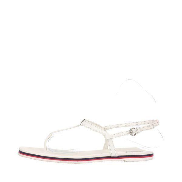 Leather Thong Sandals White