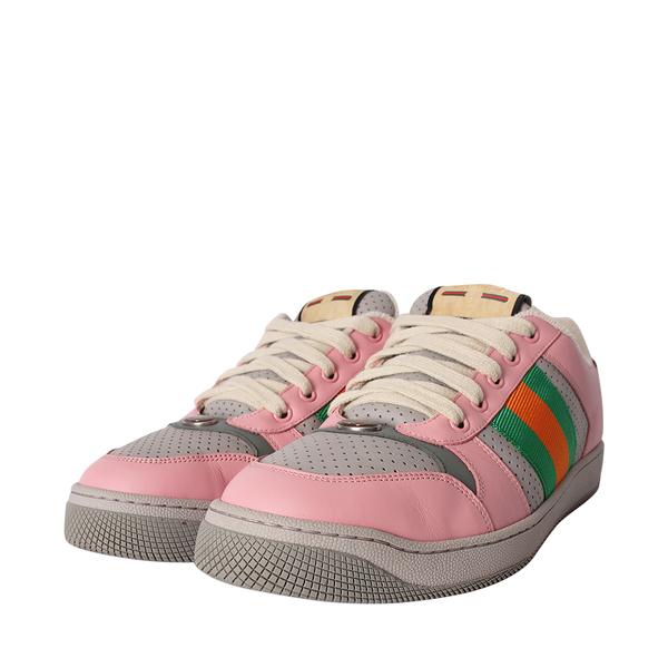 Garden Leather Distressed Screener Sneakers Pink