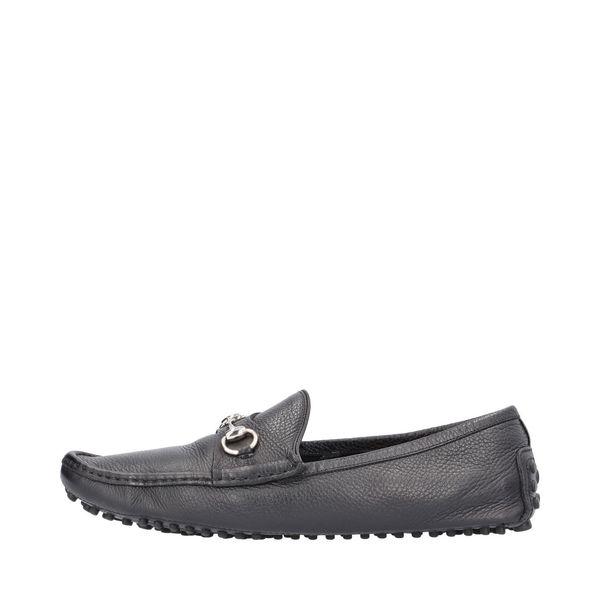 Leather Horsebit Loafers Black