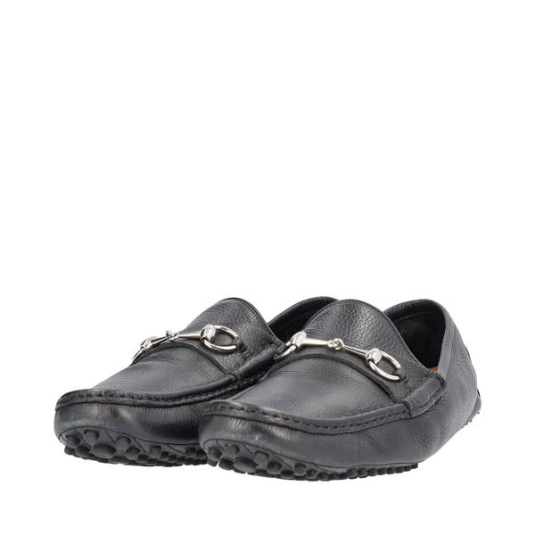 Leather Horsebit Loafers Black