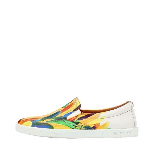 Leather Feather Slip-On Sneakers Multicolour