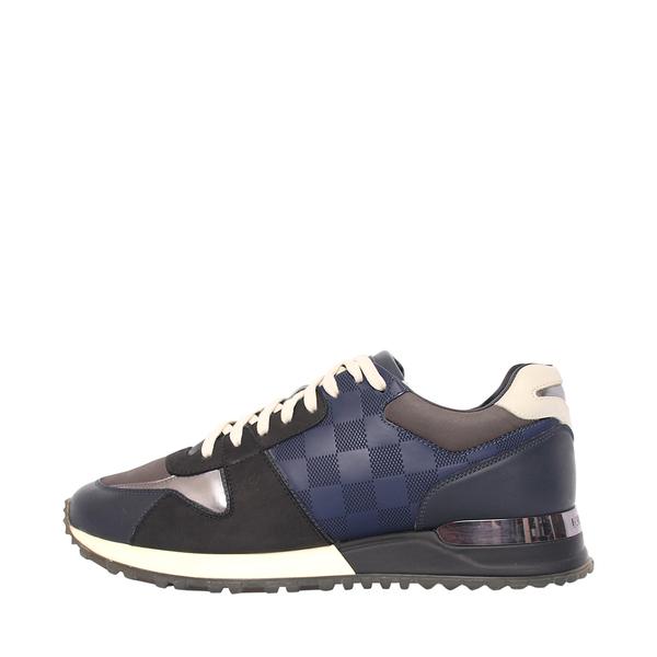 Leather Run Away Sneakers Navy/Black