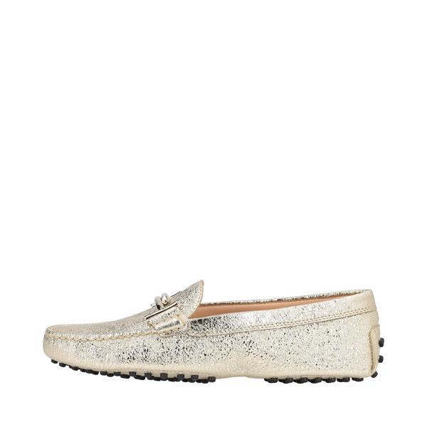 Metallic Gommino Driving Loafers Gold