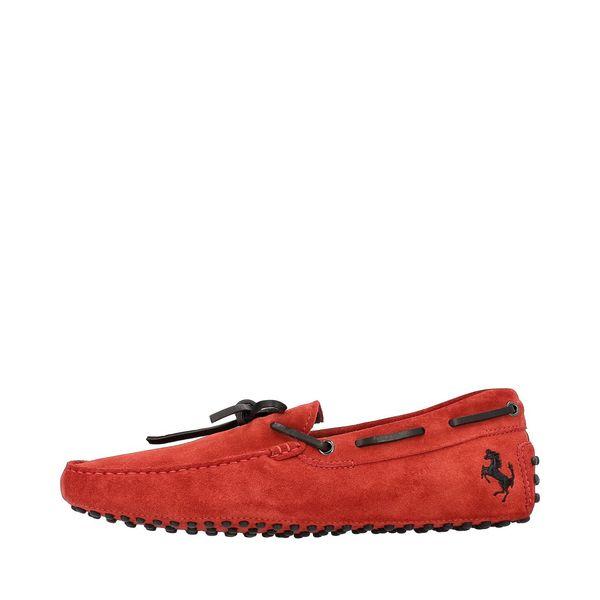 Suede Driving Loafers Red