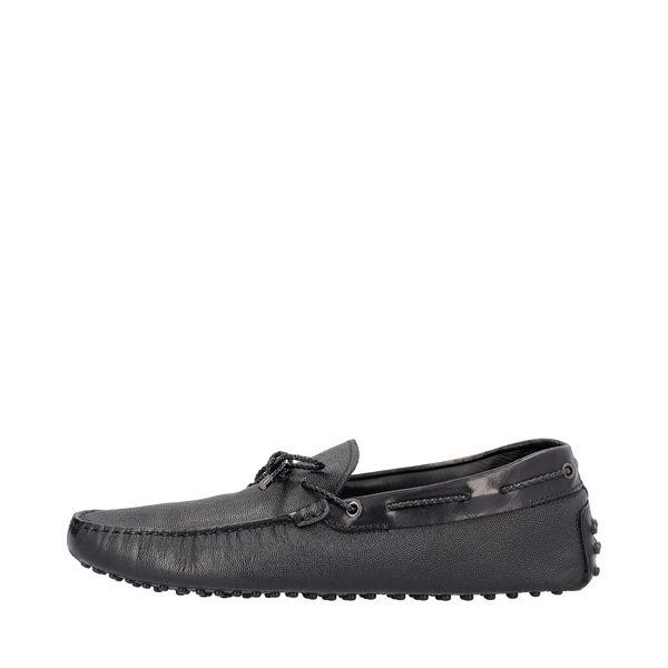 Leather Gommino Driving Loafers Black