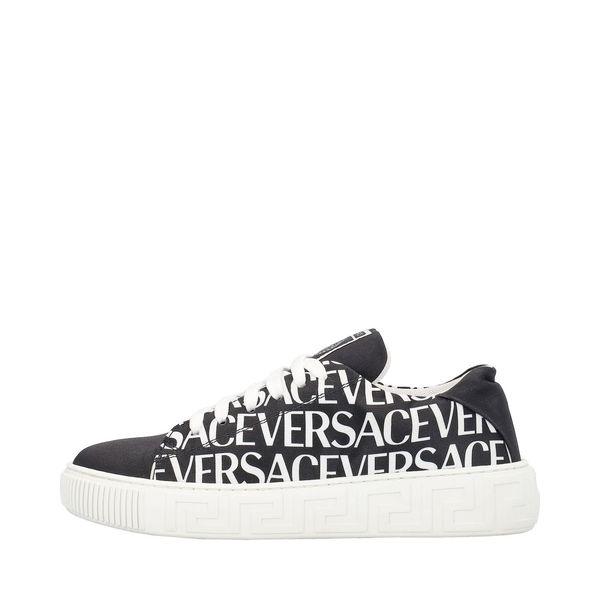 Nylon Versace Allover Sneakers Black/White