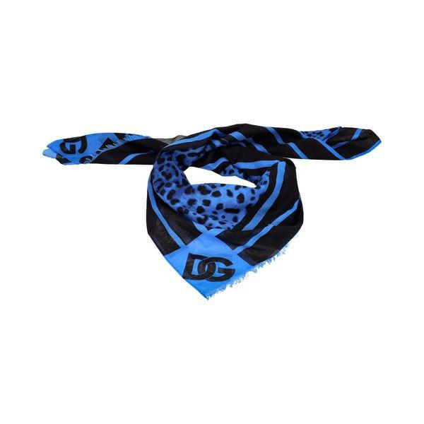 Cotton Leopard Print Sarong Blue/Black