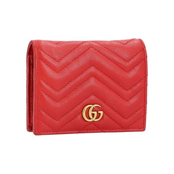 Marmont GG Card Case Wallet Red