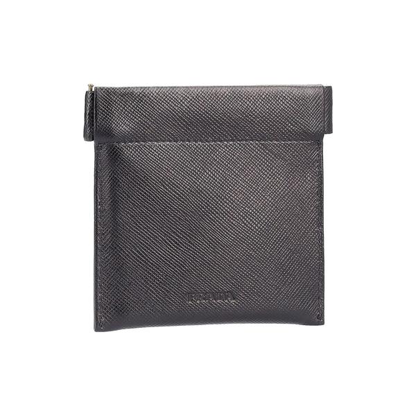 Vintage Saffiano Business Card Holder Black