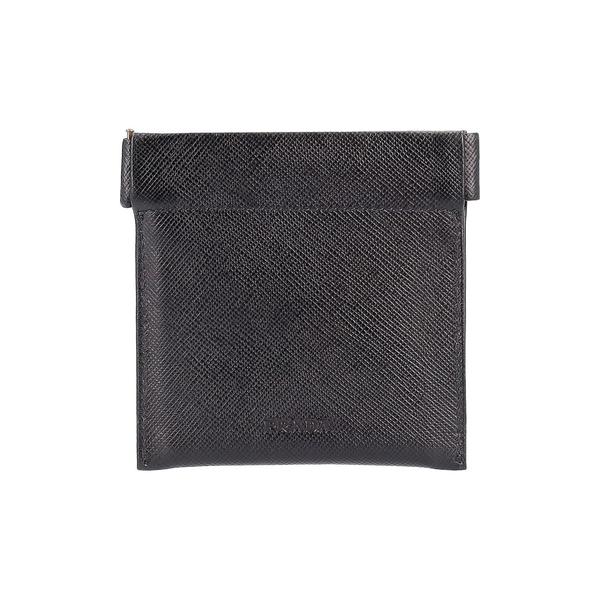 Vintage Saffiano Business Card Holder Black