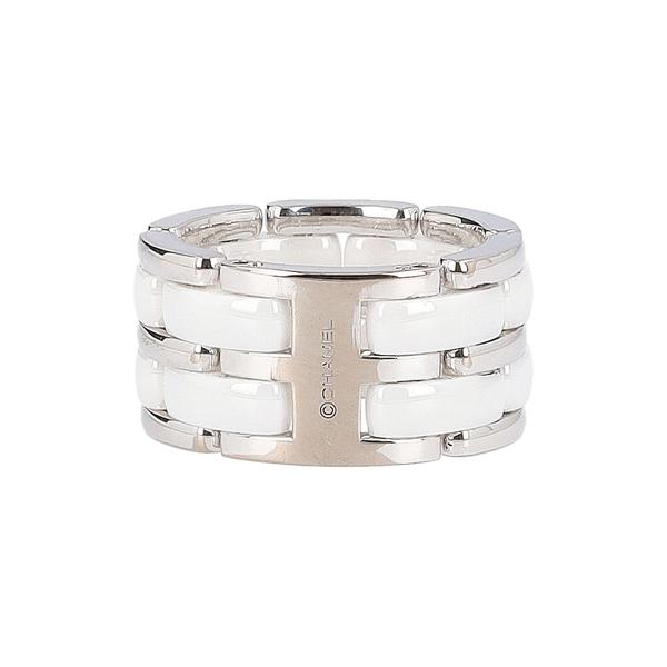 Ceramic/White Gold Ultra Band Ring White